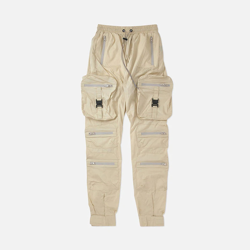 Eight & nine (cream/sliver combat nylon pant)