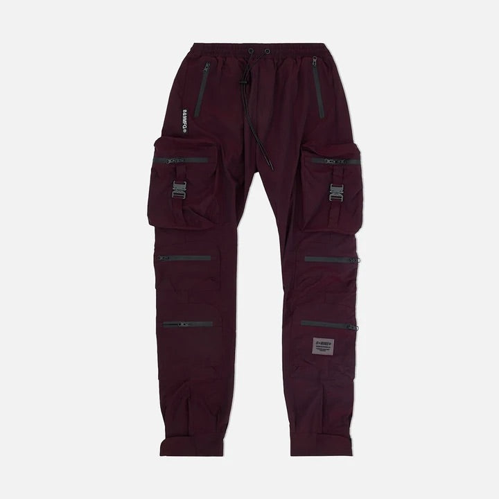 Eight & nine (wine /black combat nylon pant)