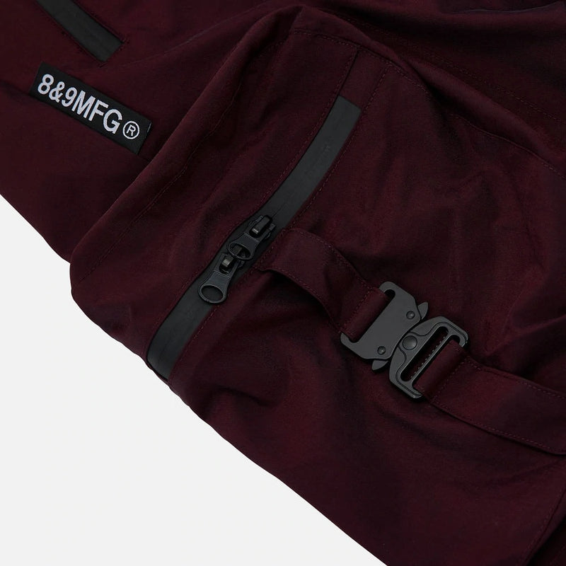 Eight & nine (wine /black combat nylon pant)