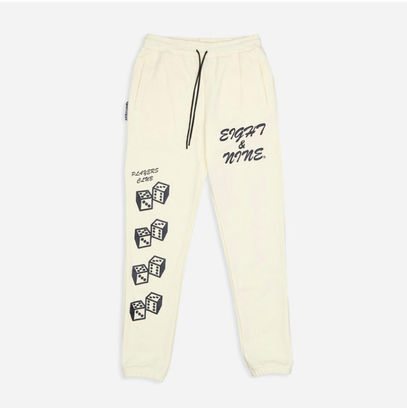 Eight & nine (cream dice fleece sweatpant)