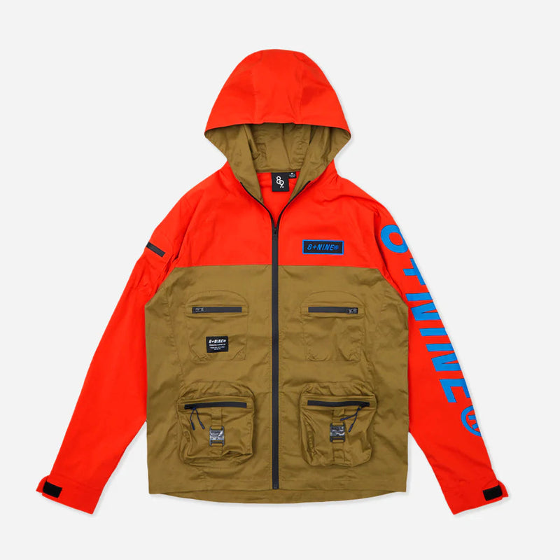 eight & nine (orange combot nylon gator jacket)