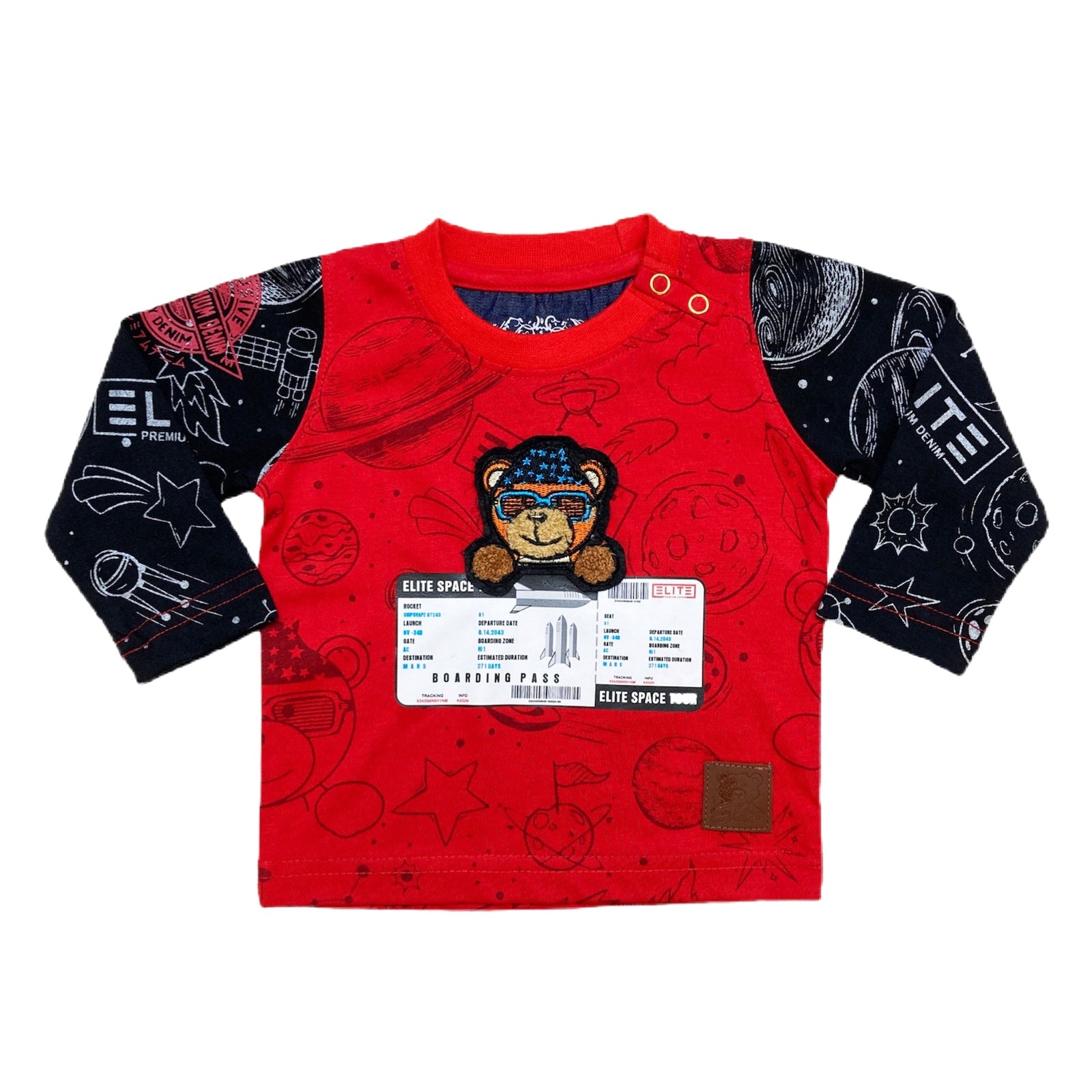 Elite denim (kids red “teddy bear long sleeve t-shirt)