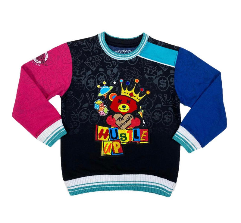 Elite denim (kids black/turquoise sweater)