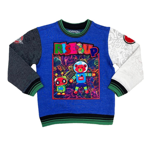 Elite denim (kids blue “rise up sweater)