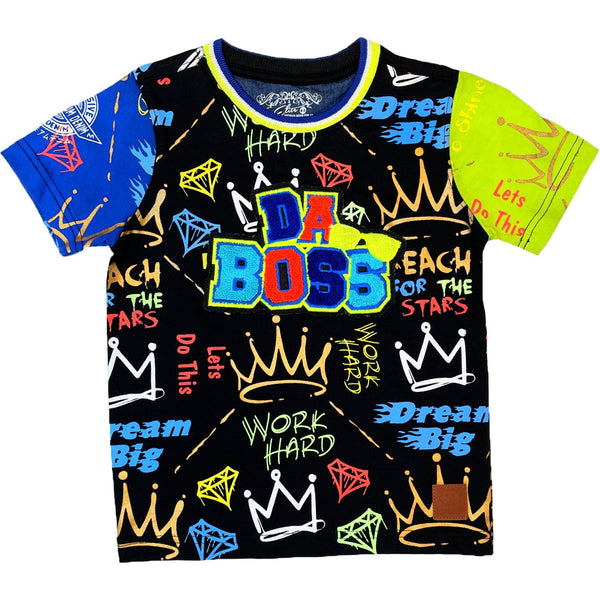 Elite denim (kids black “ da boss t-shirt)