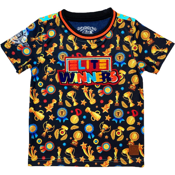 Elite denim (kids black /orange elite winner t-shirt)