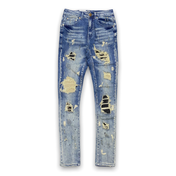 Ferrari massari (blue/sand biker super skinny jean)