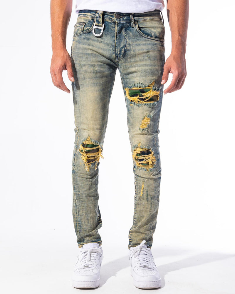 Gala (blue sand tinted cut wash jean)