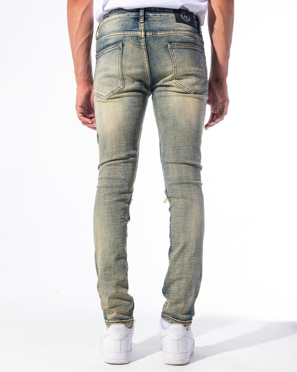 Gala (blue sand tinted cut wash jean)