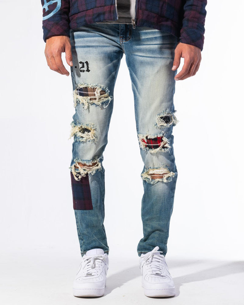 Gala (indigo wash vandal cut  jean)