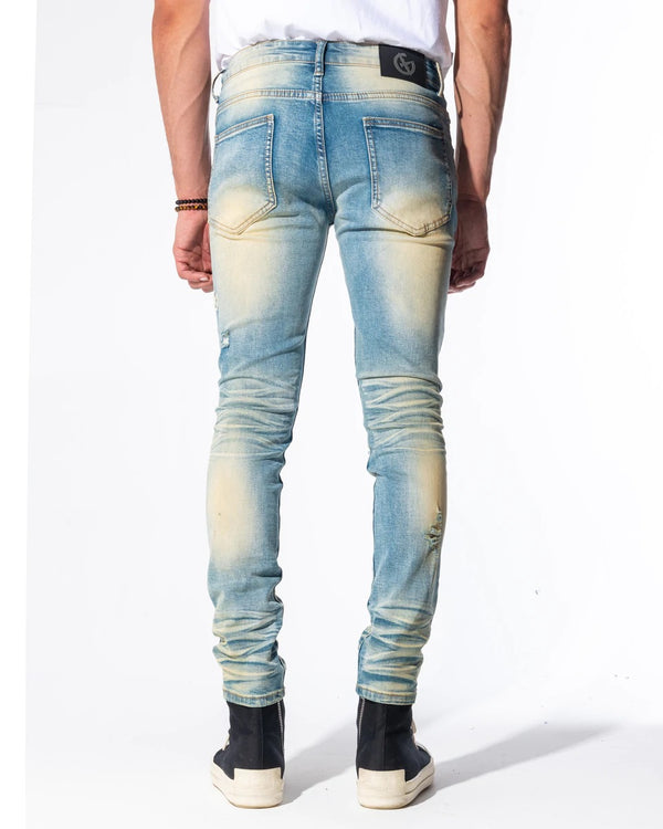 Gala (light wheat blue wash “Hughes denim jean)