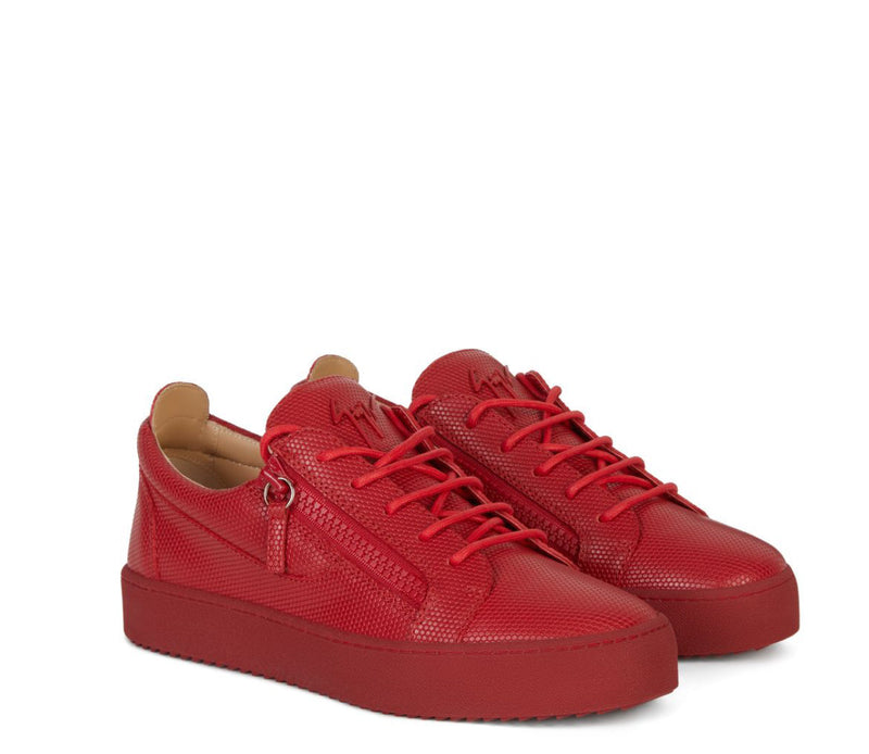 Giuseppe zanotti (red leather low top sneakers)