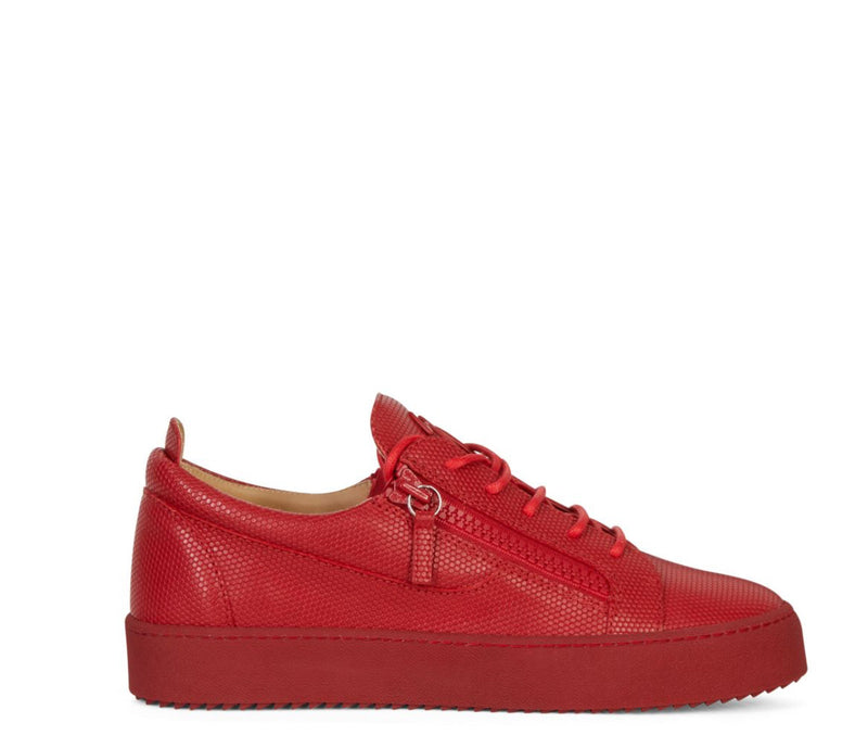 Giuseppe zanotti (red leather low top sneakers)