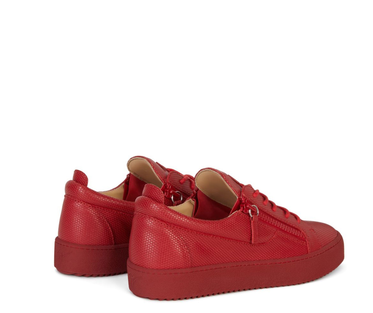 Giuseppe zanotti (red leather low top sneakers) – VIP