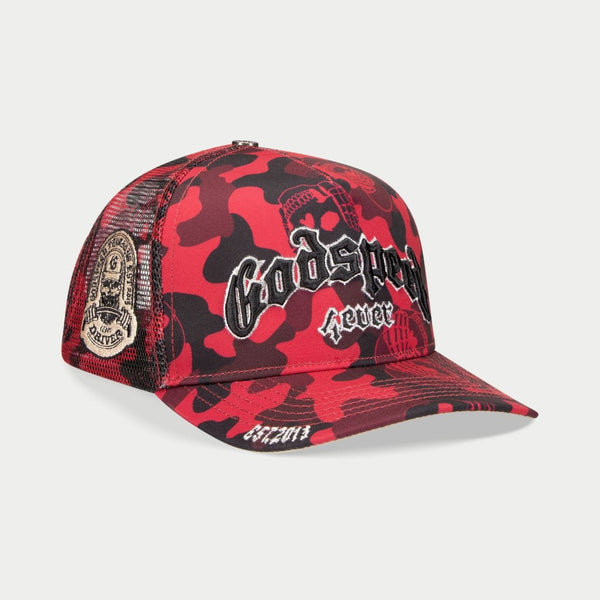 godspeed (red gs forever camo trucker hat)