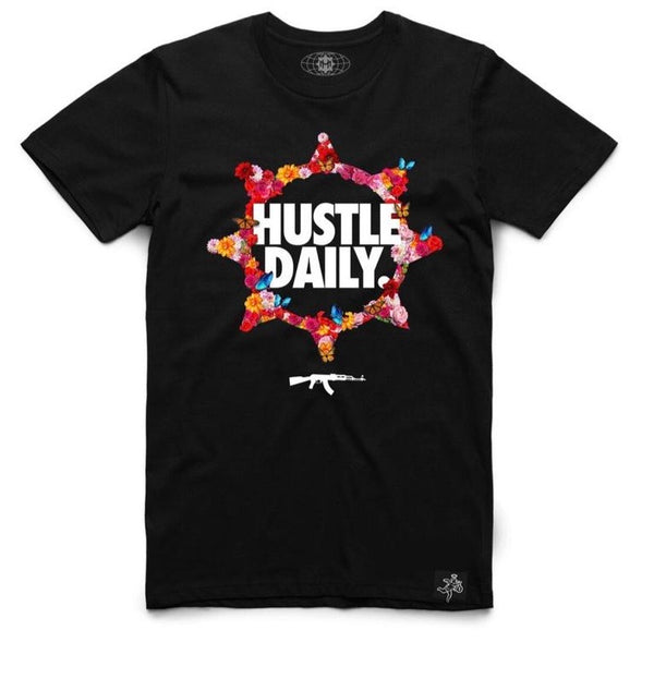 Hasta Muerte (black “ hustle daily Tee)