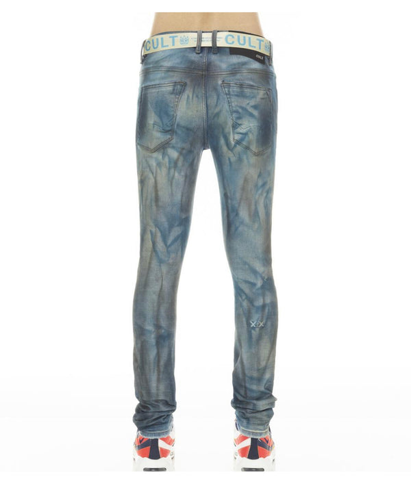 Cult of individuality (blue kasso punk super skinny stretch jean)