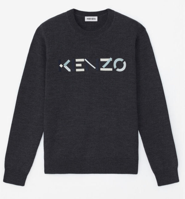 Kenzo (dark grey logo multicolored sweatshirt)