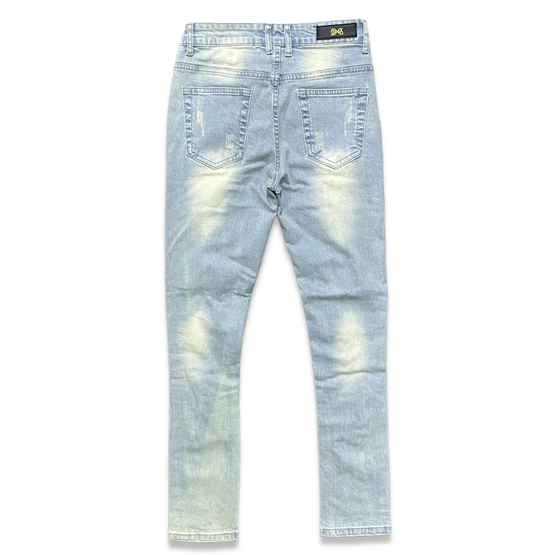 Dna premium (royal blue “bleached cut wash super skinny jean)