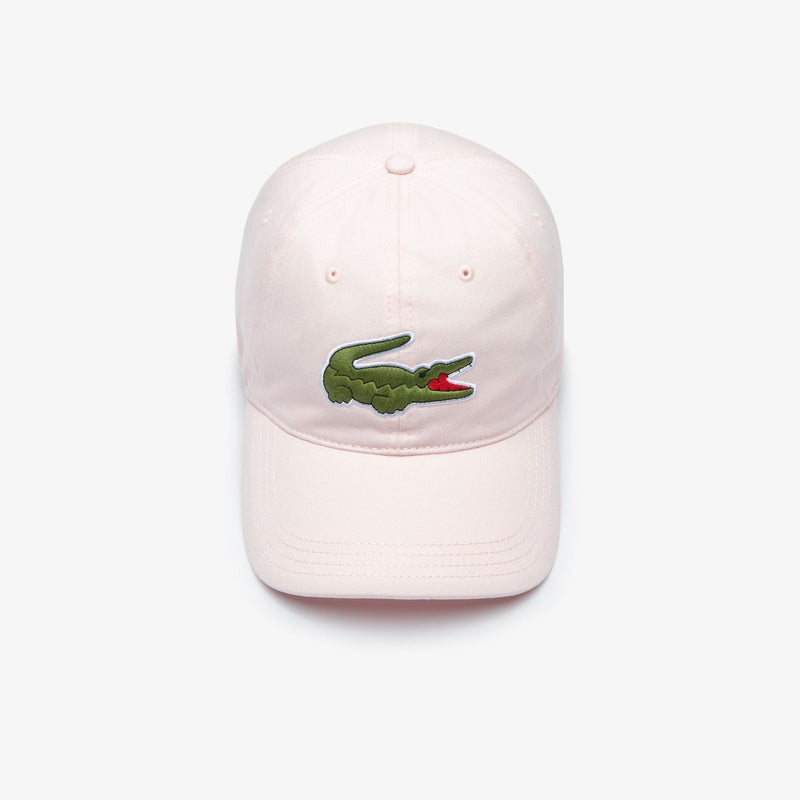 Lacoste mens big croc gabardine cap (light pink)
