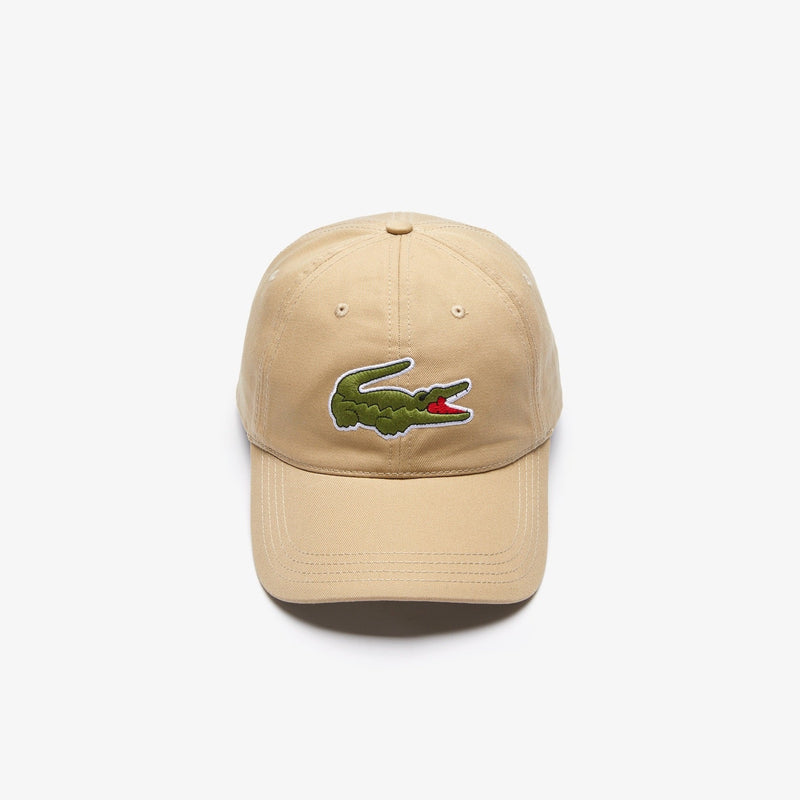 Lacoste men’s big croc gabardine cap (Beige O2S)