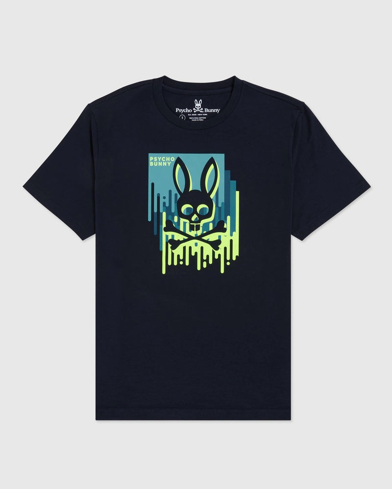 Psycho bunny (navy mens Hayden graphic t-shirt)