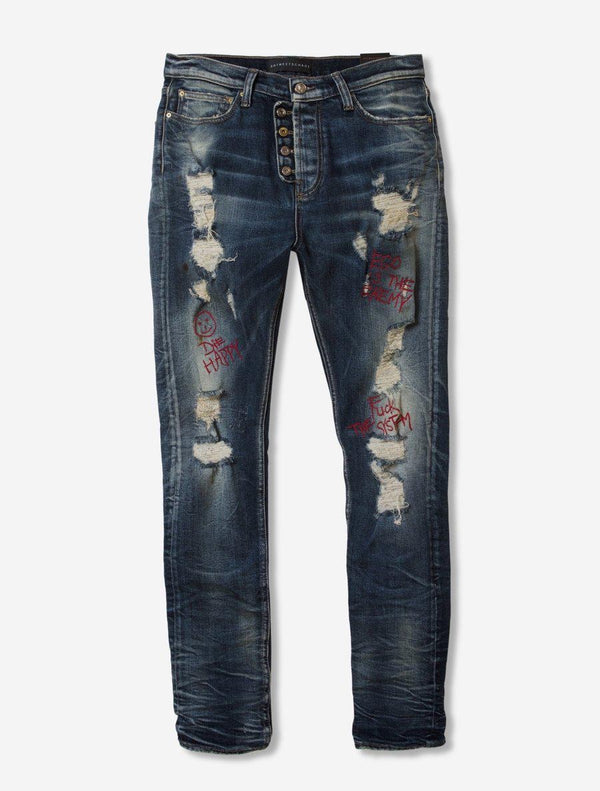 ARTMEETSCHAOZ (dark blue wash jeans)
