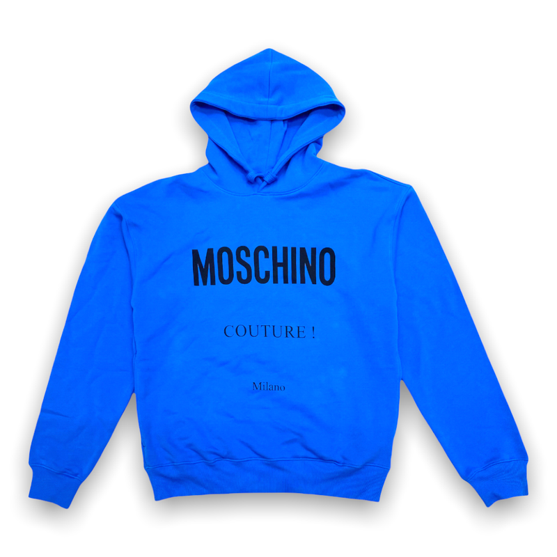 Moschino (blue cotton sweatshirt Moschino couture hoodie)