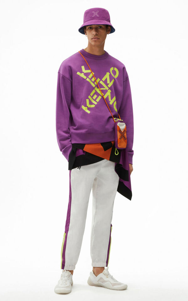 Kenzo (bright purple big x’ kenzo sweater)