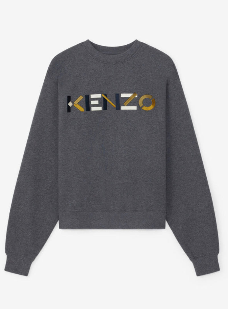 Kenzo (Grey logo multicolored sweater)