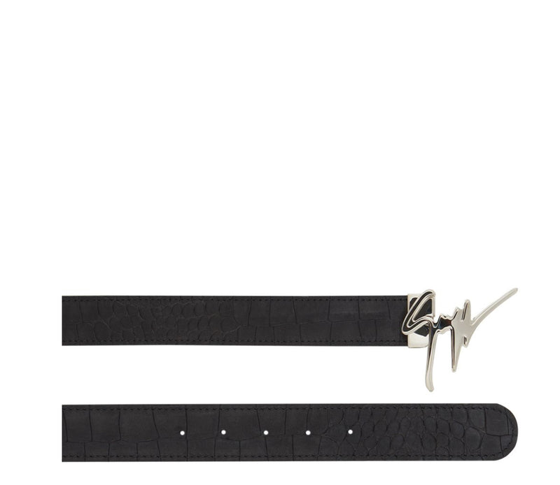 Giuseppe zanotti (black/sliver leather belt)