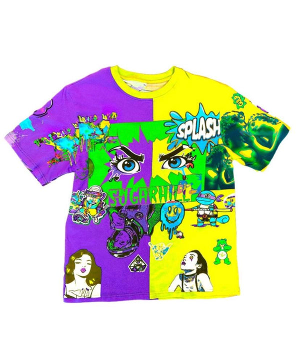 Sugar hill (purple/Yellow crewneck t-shirts)