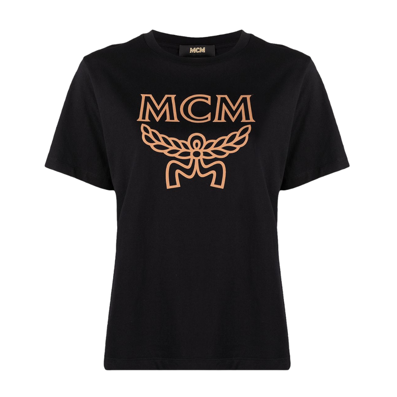 Mcm (women black logo print t-shirt)