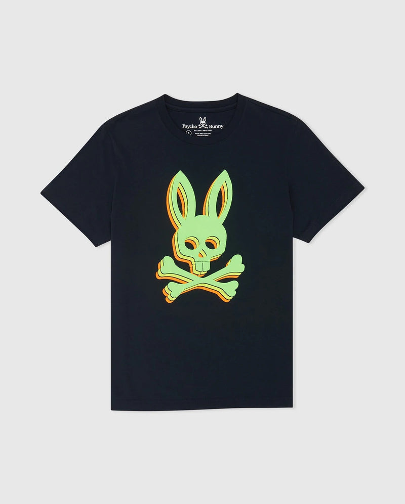 Psycho bunny (mens dark navy henton graphic t-shirt)