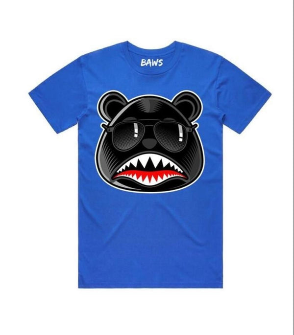 Baws (Royal blue /black crewneck t-shirts)