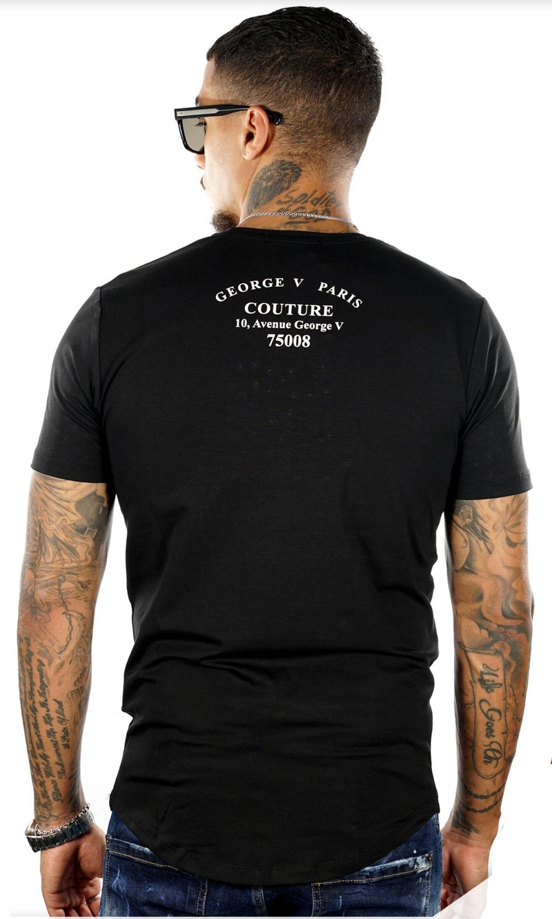 Avenue george (black/gold crewneck t-shirts )