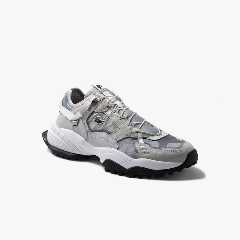 Lacoste (grey men’s l-guard breaker textile and suede sneaker)