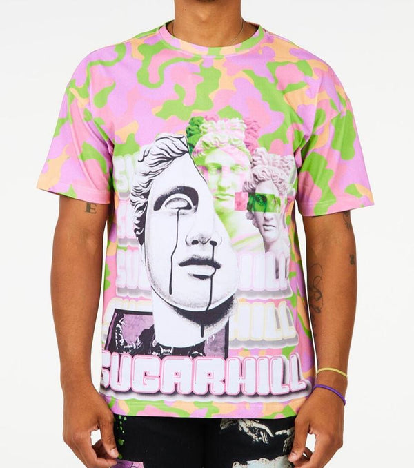 Sugar hill (Pink/Lime crewneck t-shirts)