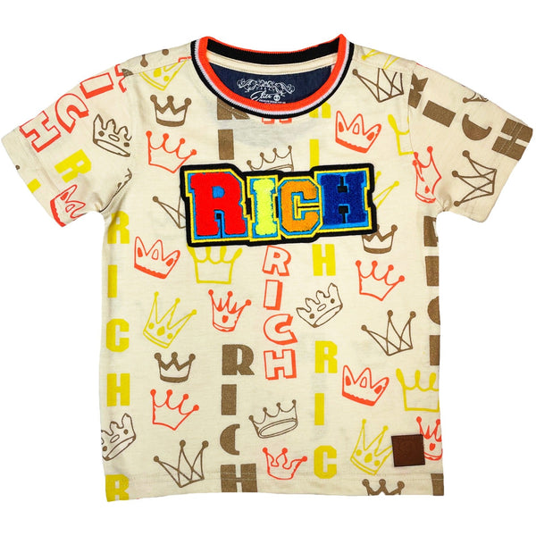 Elite denim (kids cream “rich t-shirt)