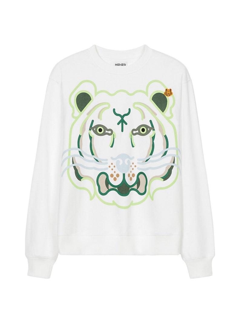 Kenzo (white k-tiger oversized sweatshirt)