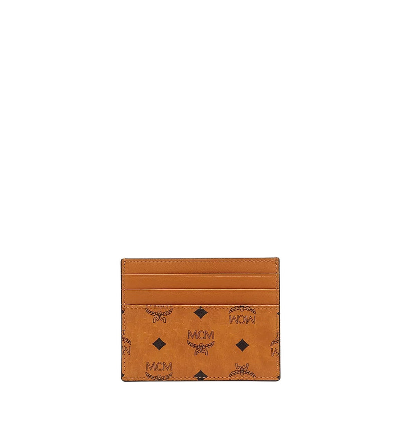 Mcm (cognac Money Clip Card Case in Visetos Original)