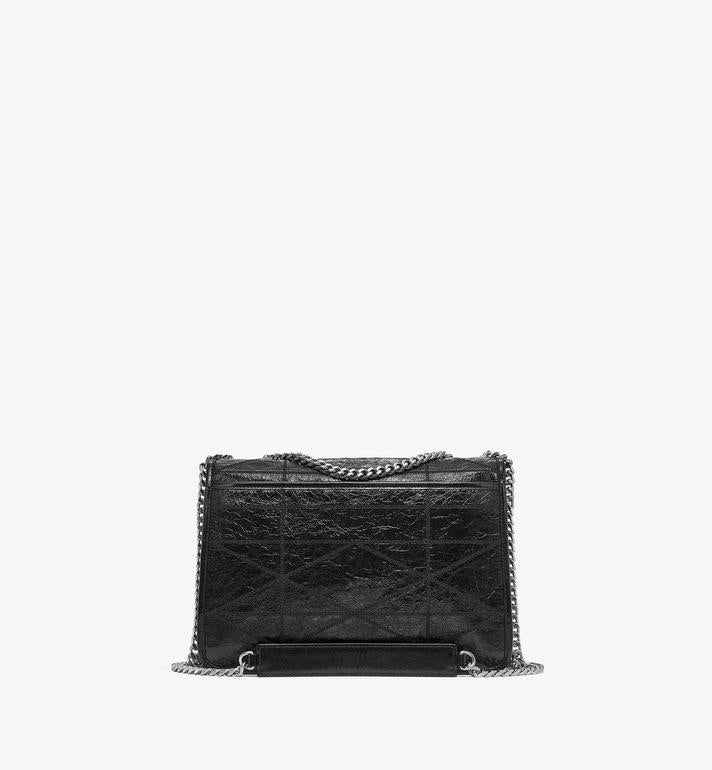 Mcm (black big Quilted Shoulder Bag in Crushed Leather)