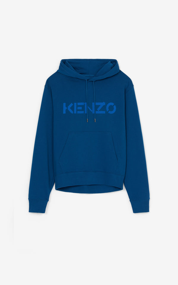 Kenzo (blue “kenzo logo hoodie)
