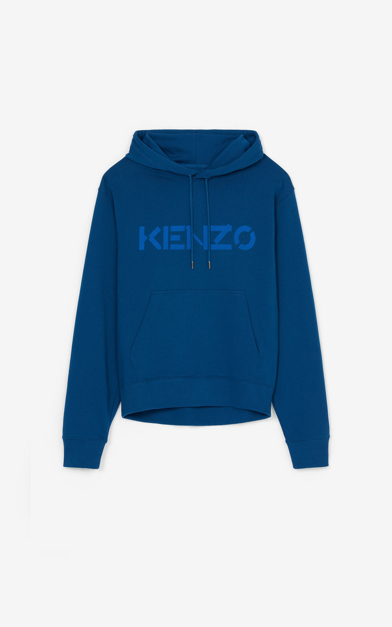 Kenzo (blue “kenzo logo hoodie)
