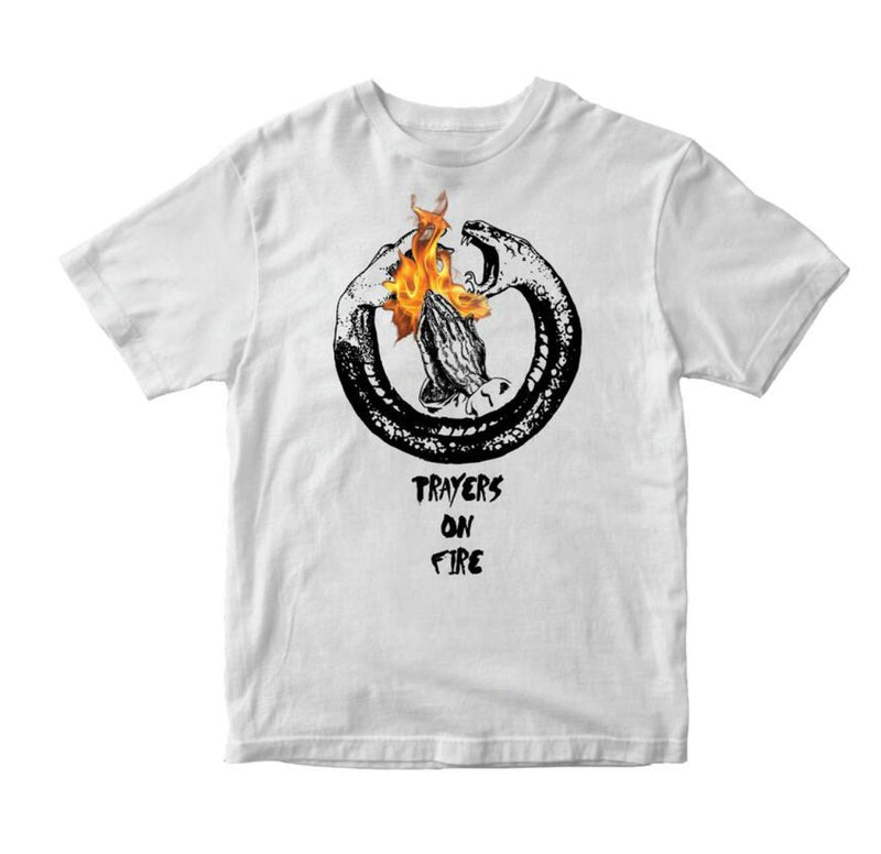 Artmeetschaos (white “worship crewneck t-shirt )