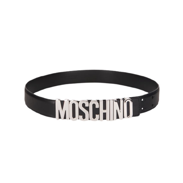 Moschino (black/ sliver belt leather logo)