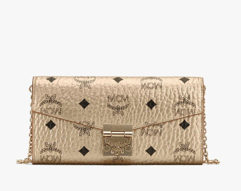 MCM, Bags, Mcm Patricia Visetos Two Fold Wallet On Chain