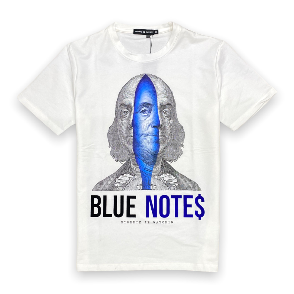 Streetz iz watchin (white “blue notes t-shirt) – Vip Clothing Stores