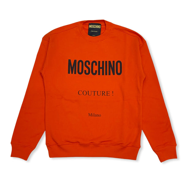 Moschino (orange cotton sweatshirt with logo)