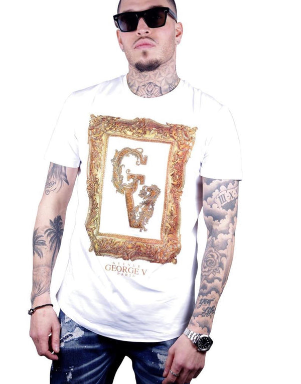 AVENUE GEORGE  (white/gold Crewneck t-shirts)